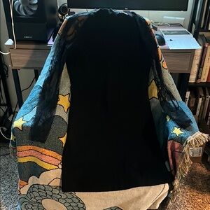 Black Dress with Lace Sleeves